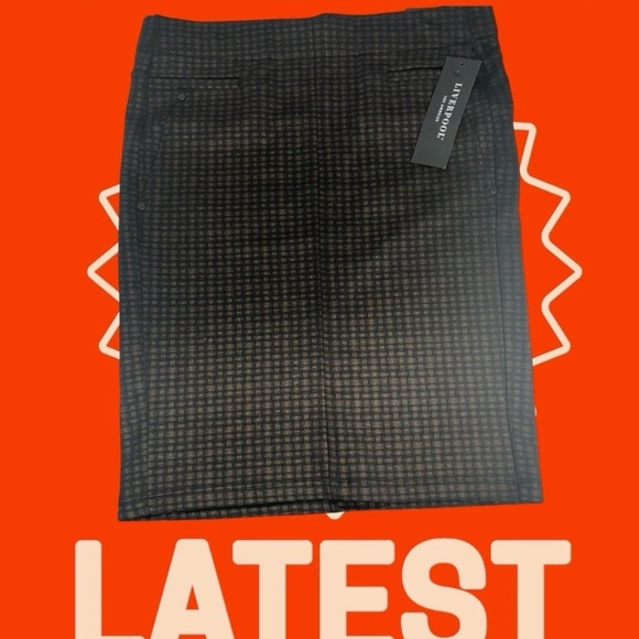 🌼 Liverpool Los Angeles pencil skirt 27/4 black bronze shimmer - Picture 2 of 5